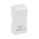 BG White Moulded PVC Engraved Dishwasher Grid Rocker Cap RRDWW Available from RS Electrical Supplies