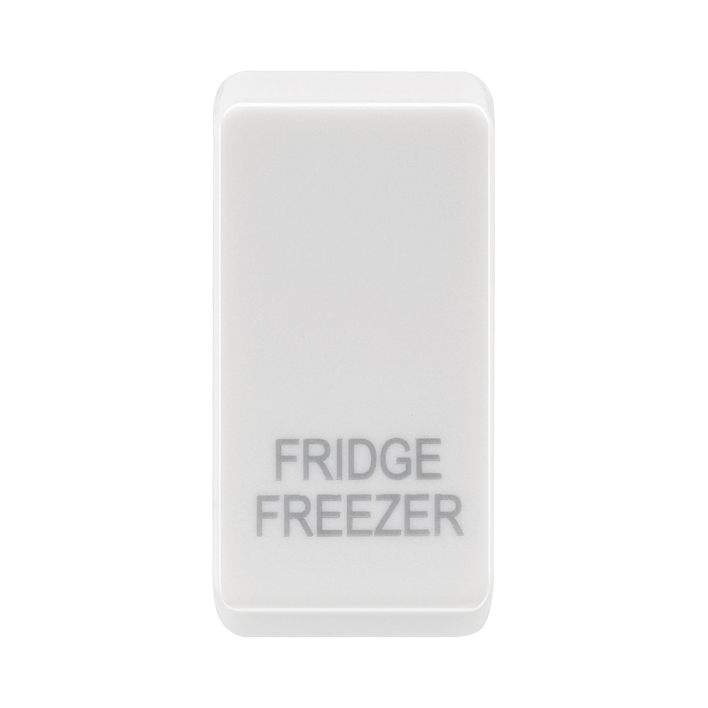 BG white moulded fridge freezer grid rocker cap front view