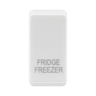 BG white moulded fridge freezer grid rocker cap front view