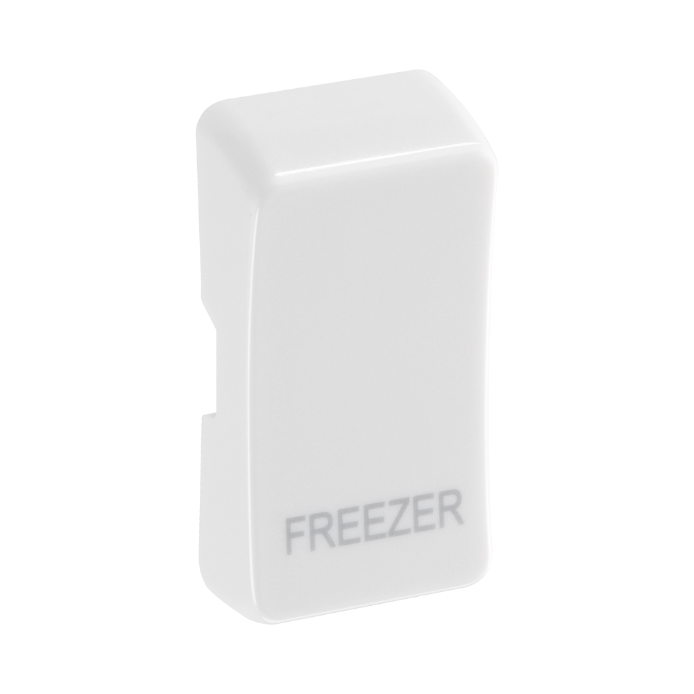 BG White Moulded PVC Engraved Freezer Grid Rocker Cap RRFZW Available from RS Electrical Supplies