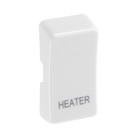 BG White Moulded PVC Engraved Heater Grid Rocker Cap RRHTW Available from RS Electrical Supplies
