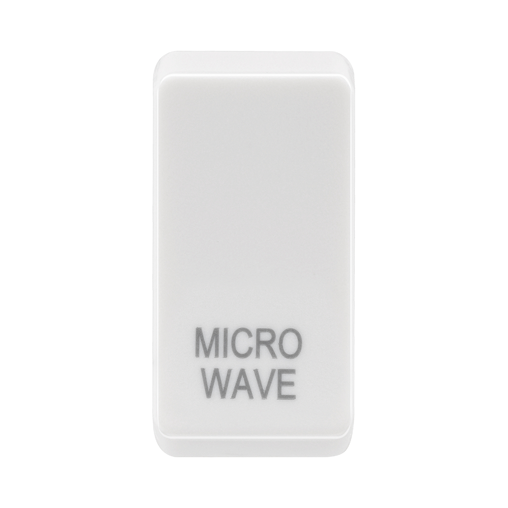 BG white moulded microwave grid rocker cap front view