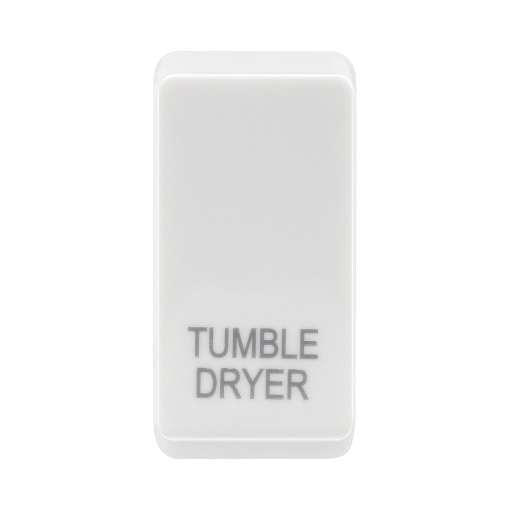 BG white moulded tumble dryer grid rocker cap front view