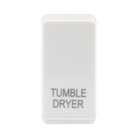 BG white moulded tumble dryer grid rocker cap front view