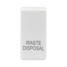 BG white moulded waste disposal grid rocker cap front view