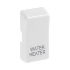 BG White Moulded PVC Engraved Water Heater Grid Rocker Cap RRWHW Available from RS Electrical Supplies