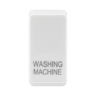 BG white moulded washing machine grid rocker cap front view