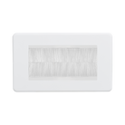 Matt White 4G Brush Cable Outlet by Knightsbridge with Cable Outlet