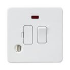 Matt White Fused Spur by Knightsbridge with Flex Outlet rated 13A