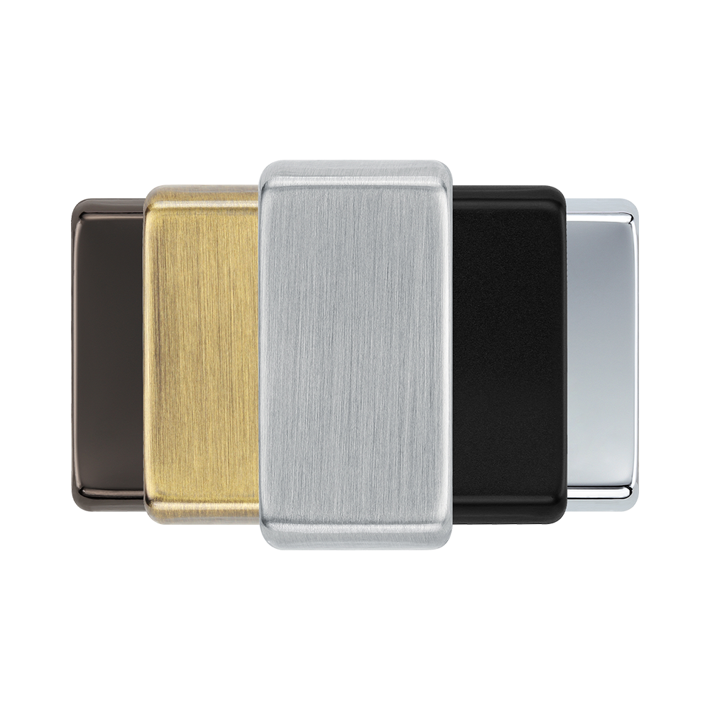 BG Grid Brushed Steel unprinted rocker cap colour range with Brushed Steel at the front