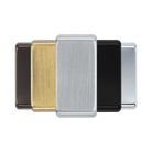BG Grid Brushed Steel unprinted rocker cap colour range with Brushed Steel at the front