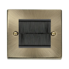 Click Deco Antique Brass 2G Cable Brush Outlet VPABBRUSHBK