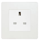 Evolve Polycarbonate Pearlescent White 13A Unswitched Socket PCDCL13AUSSW - The Switch Depot