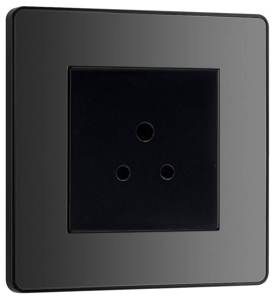 Evolve Polycarbonate Black Chrome 2A Unswitched Socket PCDBC2AUSSB - The Switch Depot