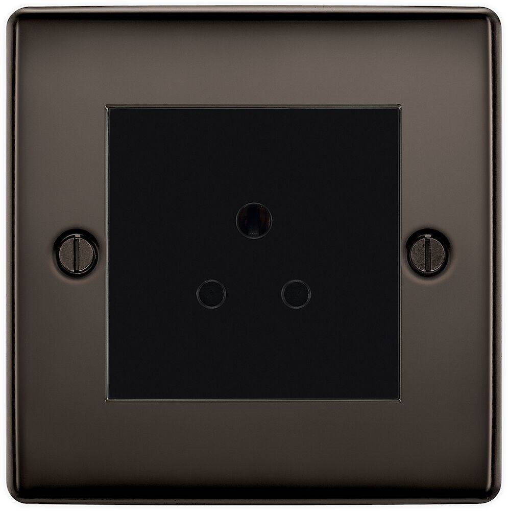 Nexus Metal Black Nickel 2A Unswitched Socket NBN28B - The Switch Depot