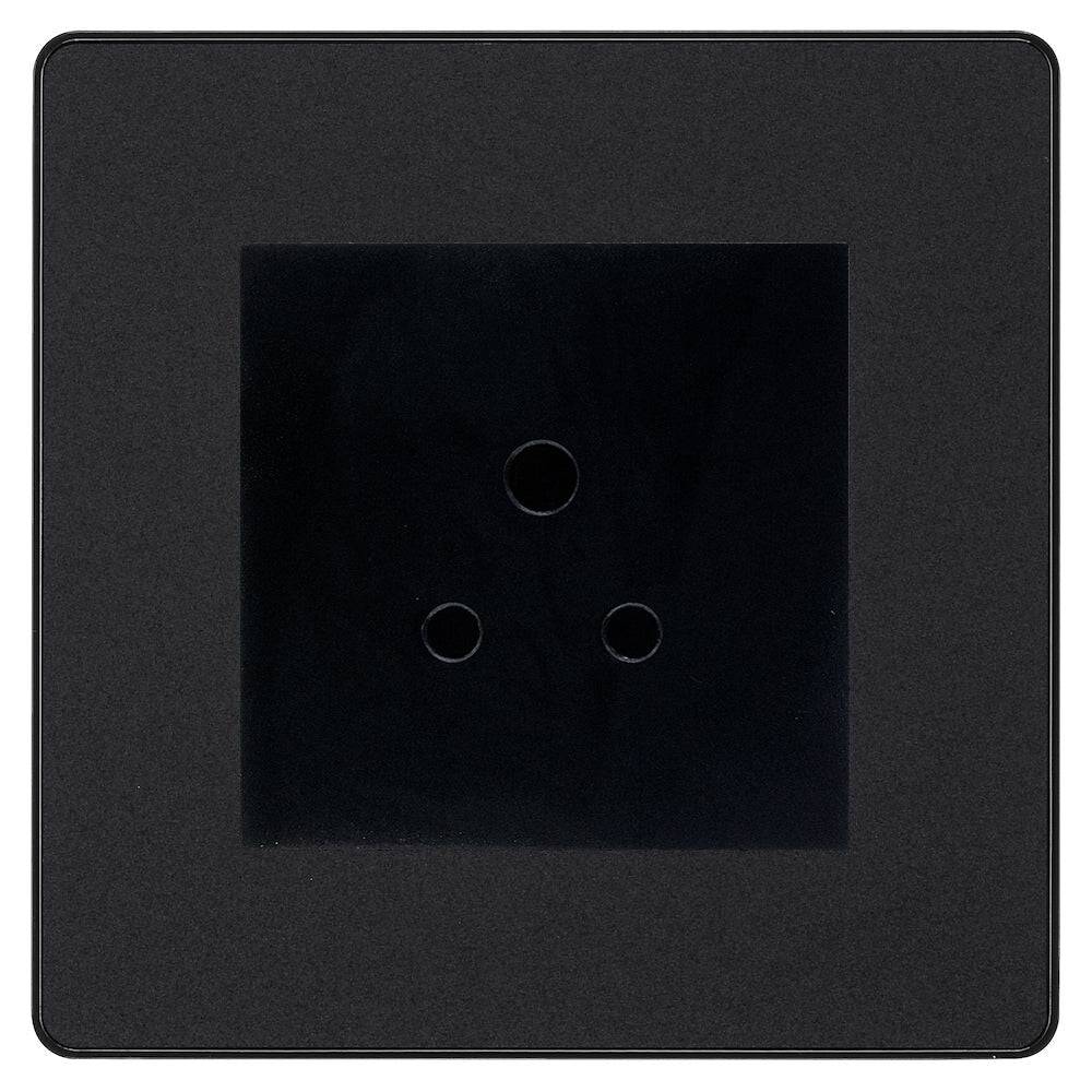 Evolve Polycarbonate Matt Black 2A Unswitched Socket PCDMB2AUSSB - The Switch Depot