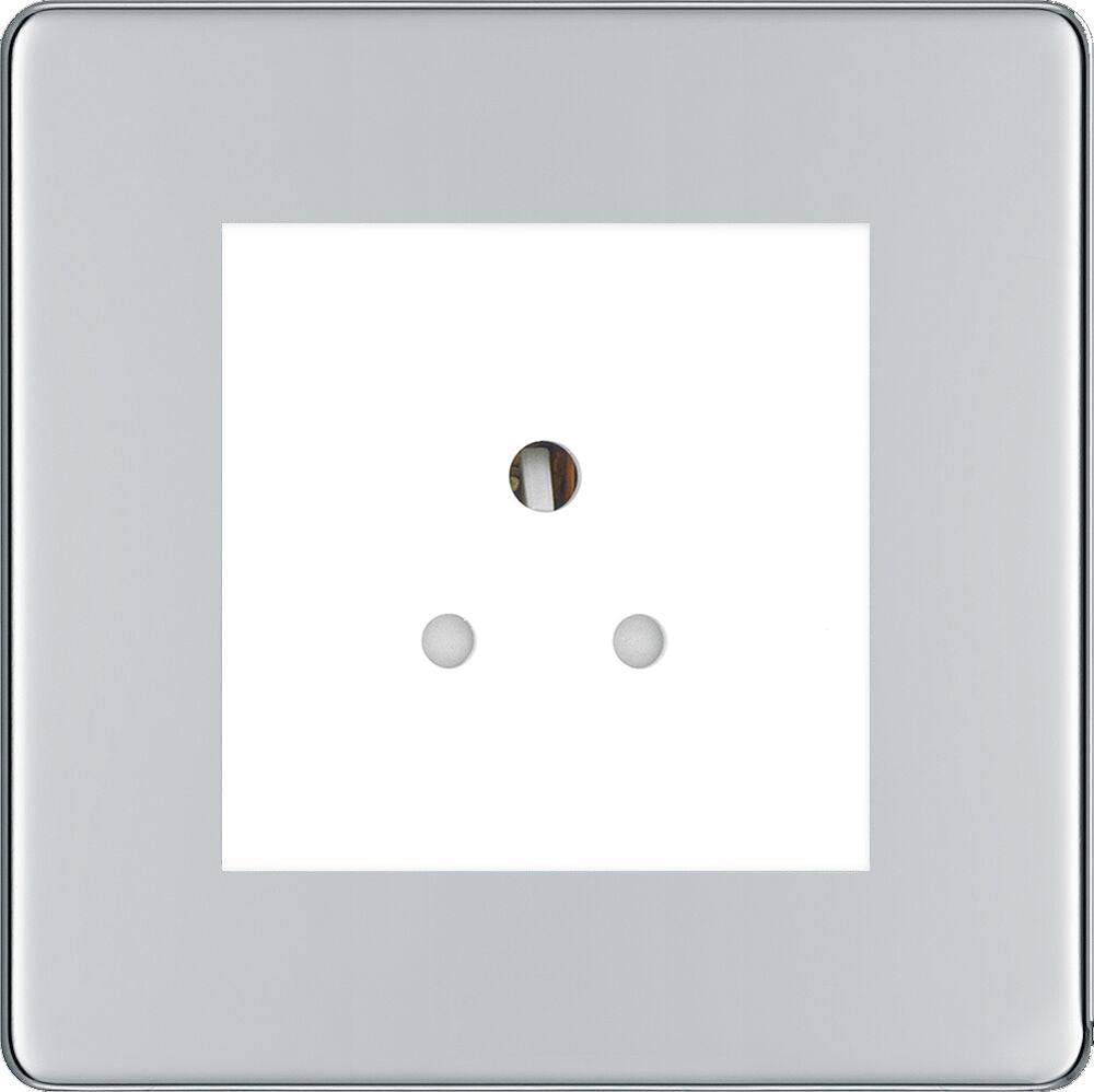 BG Screwless Polished Chrome 2A Unswitched Socket FPC28MW - The Switch Depot