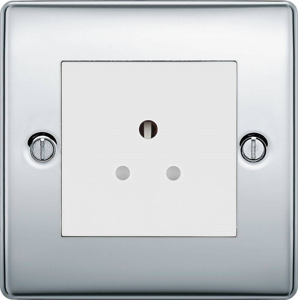 Nexus Metal Polished Chrome 5A Unswitched Socket NPC29W - The Switch Depot
