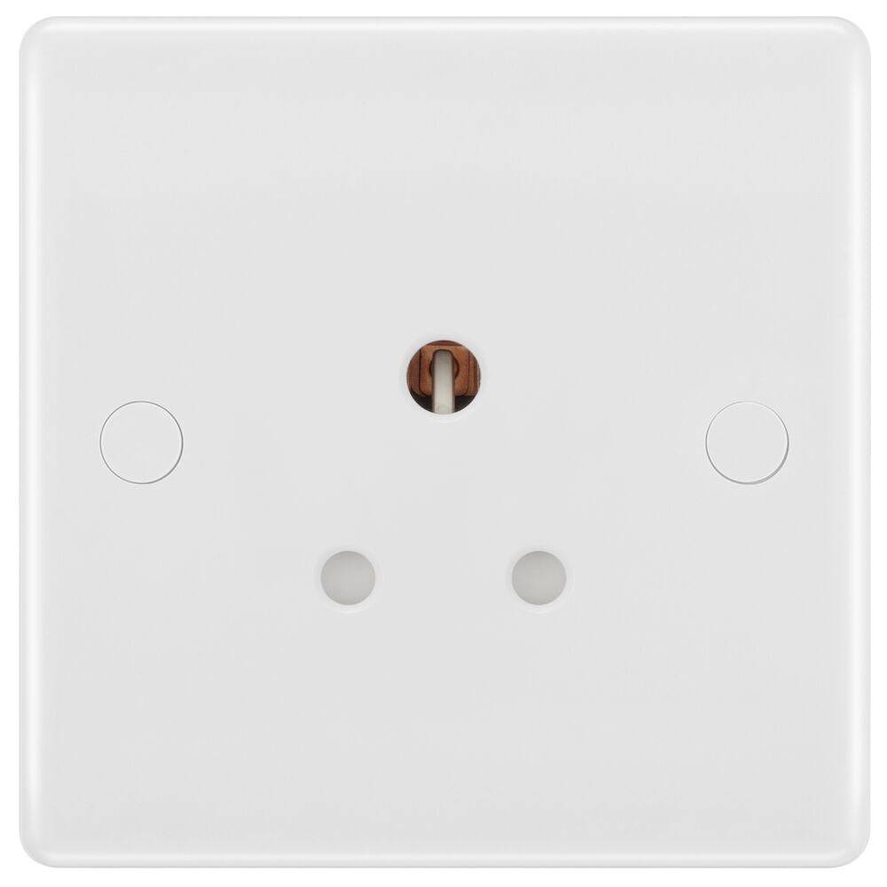 BG Moulded White PVC 5A Unswitched Single Socket 829S - The Switch Depot