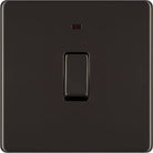 BG Screwless Black Nickel 20A Double Pole Switch with Neon FBN31 - The Switch Depot
