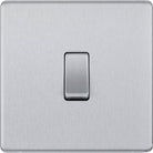 BG Screwless Brushed Steel 20A Double Pole Switch FBS30 - The Switch Depot