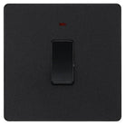 Evolve Polycarbonate Matt Black 20A Double Pole Switch with Neon PCDMB31B - The Switch Depot