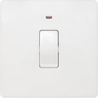Evolve Polycarbonate Pearlescent White 20A Double Pole Switch with Neon PCDCL31W - The Switch Depot