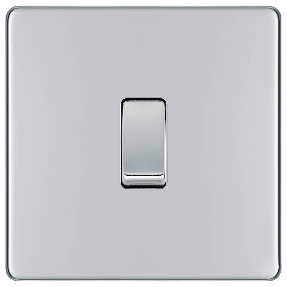 BG Screwless Polished Chrome 20A Double Pole Switch FPC30 - The Switch Depot