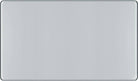 BG Screwless Polished Chrome Double Blank Plate FPC95 - The Switch Depot