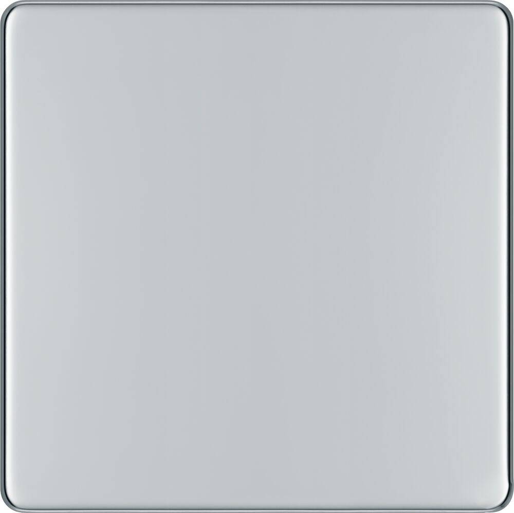 BG Screwless Polished Chrome Single Blank Plate FPC94 - The Switch Depot