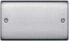 Nexus Metal Polished Chrome Double Blank Plate NPC95 - The Switch Depot
