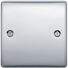 Nexus Metal Polished Chrome Single Blank Plate NPC94 - The Switch Depot