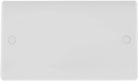 BG Moulded White PVC Double Blank Plate 895 - The Switch Depot