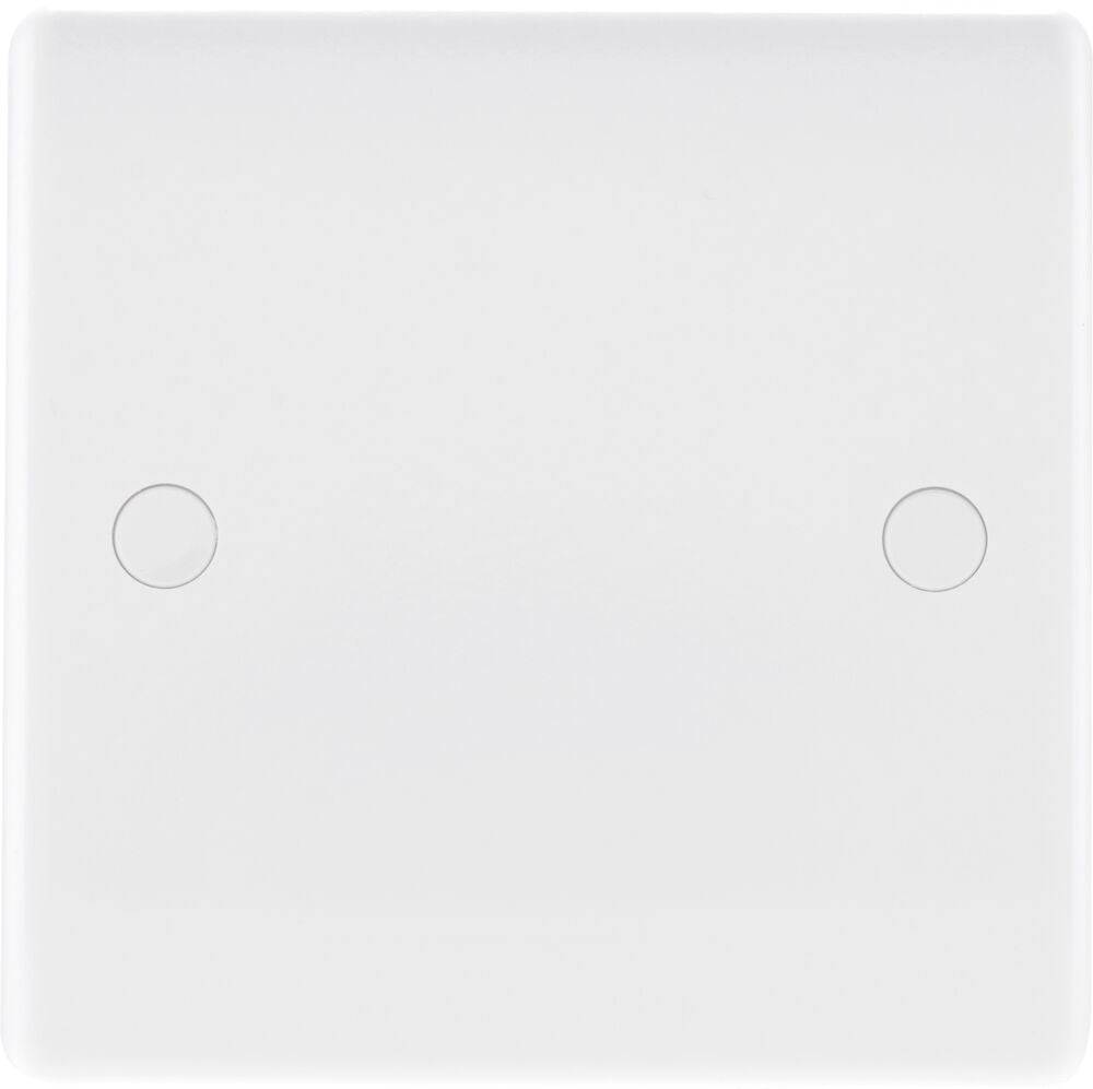 BG Moulded White PVC Single Blank Plate 894 - The Switch Depot