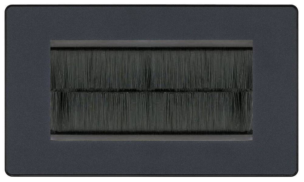 Evolve Polycarbonate Matt Grey 4G Cable Brush Outlet PCDMG4GBRB - The Switch Depot