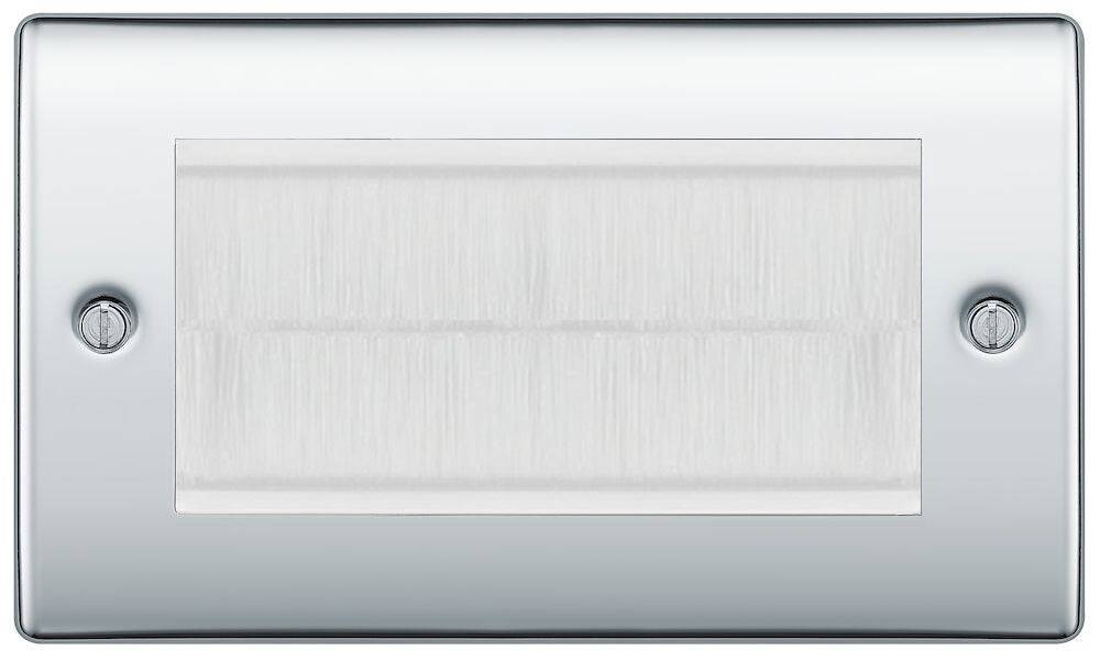 Nexus Metal Polished Chrome 4G Cable Brush Outlet NPCEMR4BRW - The Switch Depot