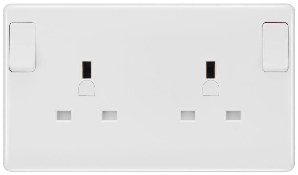 BG Moulded White PVC 1G to 2G Converter 822CON - The Switch Depot