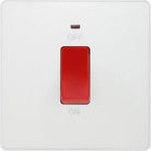Evolve Polycarbonate Pearlescent White 45A Cooker Switch with Neon PCDCL74W - The Switch Depot