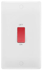BG Moulded White PVC 45A Cooker Switch 873 - The Switch Depot
