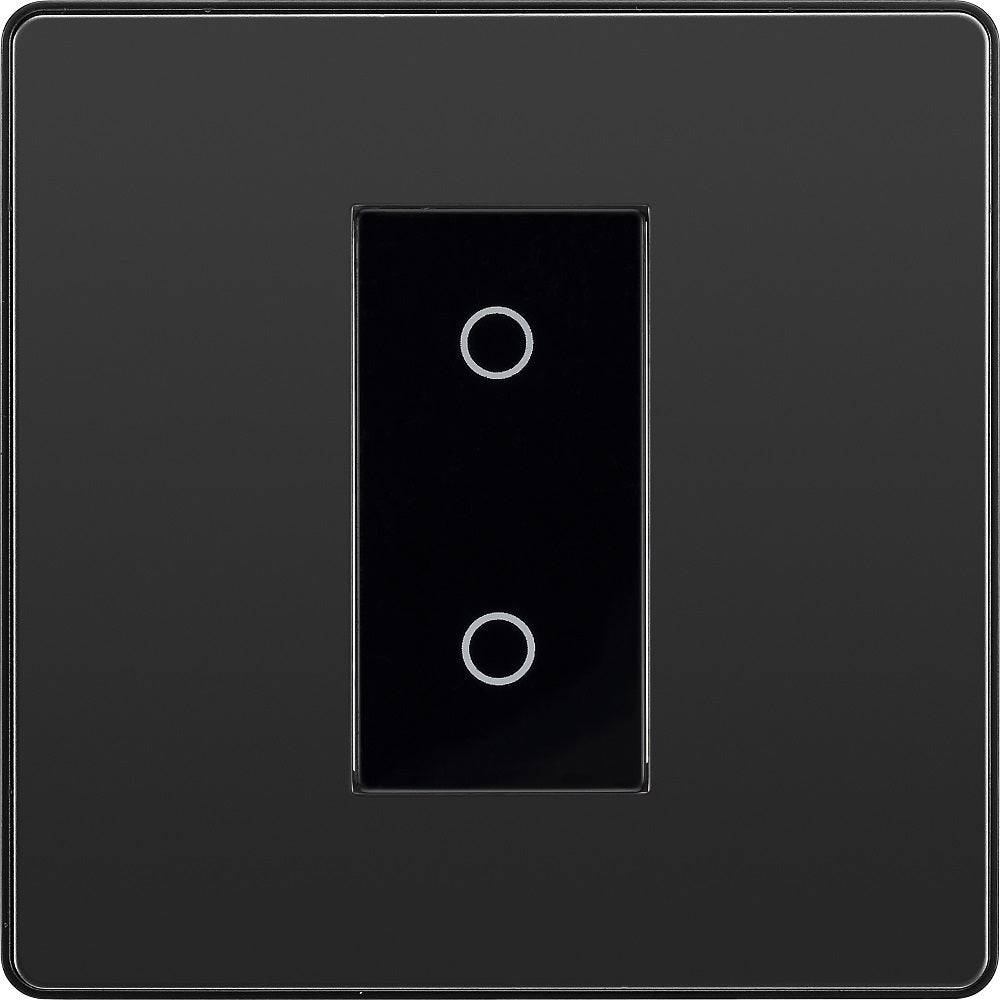 Evolve Polycarbonate Black Chrome Single Master Touch Dimmer Switch PCDBCTDM1B - The Switch Depot