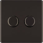 BG Screwless Black Nickel 2G Dimmer Switch FBN82 - The Switch Depot
