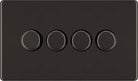 BG Screwless Black Nickel 4G Dimmer Switch FBN84 - The Switch Depot