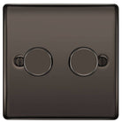 Nexus Metal Black Nickel 2G Dimmer Switch NBN82 - The Switch Depot