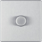 BG Screwless Brushed Steel 1G Dimmer Switch FBS81 - The Switch Depot
