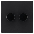 Evolve Polycarbonate Matt Black 2G Dimmer Switch PCDMB82B - The Switch Depot