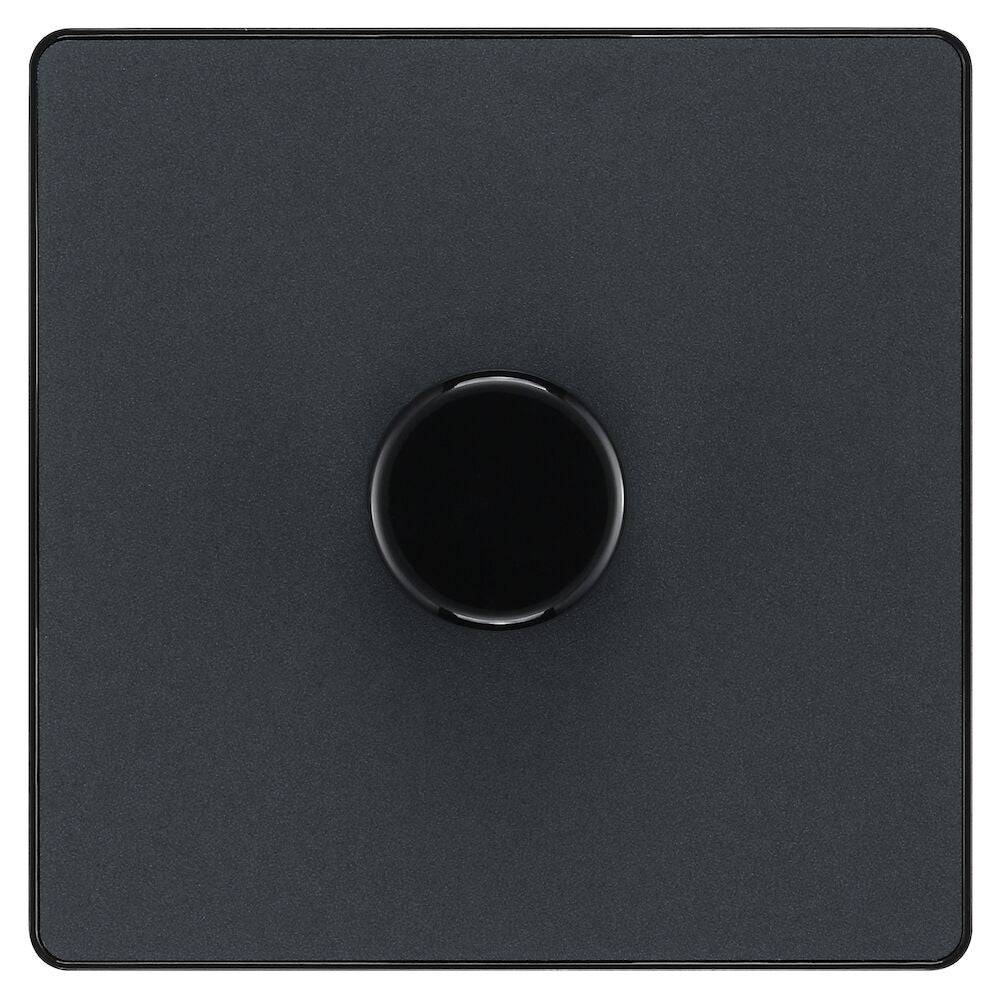 Evolve Polycarbonate Matt Grey 1G Dimmer Switch PCDMG81B - The Switch Depot