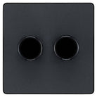 Evolve Polycarbonate Matt Grey 2G Dimmer Switch PCDMG82B - The Switch Depot