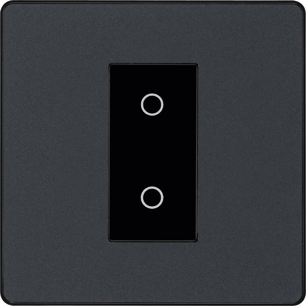 Evolve Polycarbonate Matt Grey Single Master Touch Dimmer Switch PCDMGTDM1B - The Switch Depot