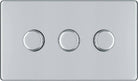 BG Screwless Polished Chrome 3G Dimmer Switch FPC83 - The Switch Depot