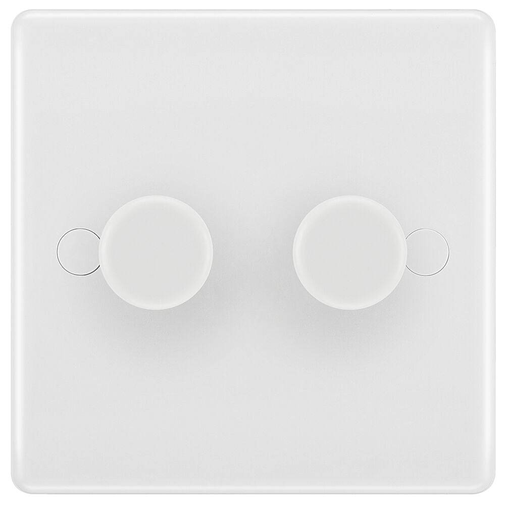 BG Moulded White PVC 2G Dimmer Switch 882 - The Switch Depot